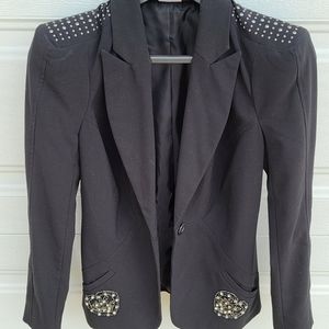 Black blazer with embellishments